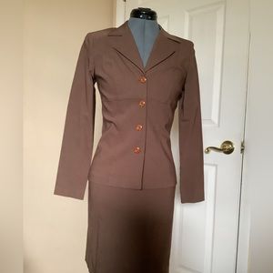 Alyn Paige jacket and skirt